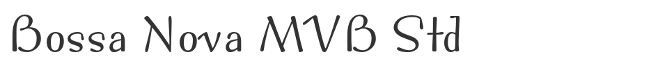 Bossa Nova MVB Std font preview