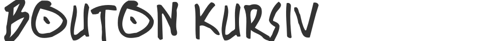 BOUTON Kursiv font preview