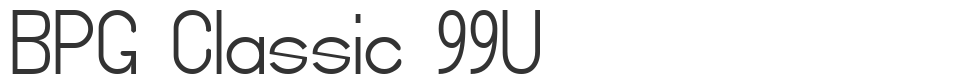 BPG Classic 99U font preview