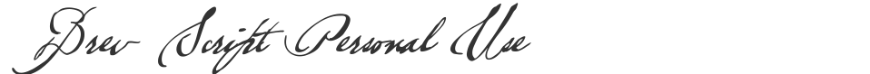 Brev Script Personal Use font preview