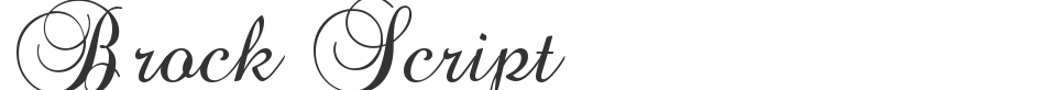 Brock Script font preview