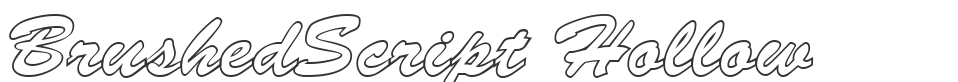 BrushedScript Hollow font preview