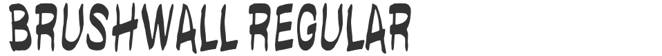 brushwall regular font preview