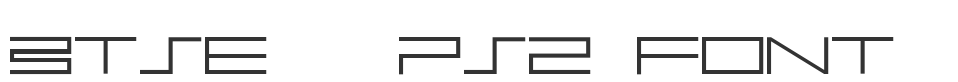 BTSE   PS2 FONT font preview