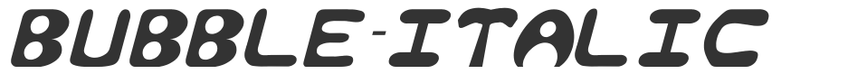 Bubble-Italic font preview