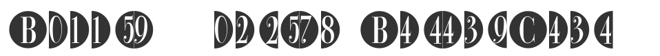 BulletNumbers BodoniCond Neg font preview