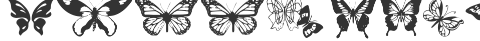 Butterflies font preview