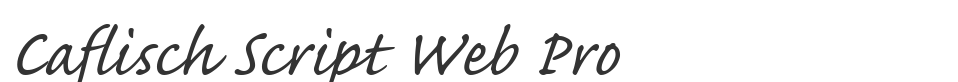 Caflisch Script Web Pro font preview