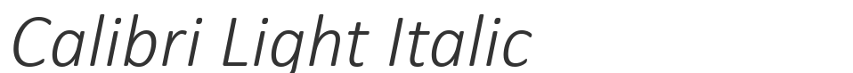 Calibri Light Italic font preview