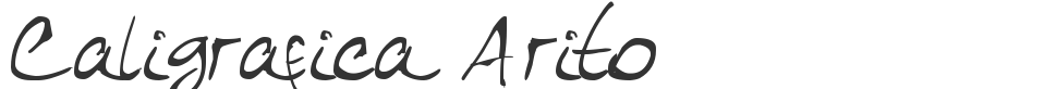 Caligrafica Arito font preview