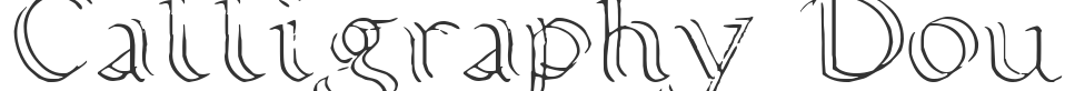 Calligraphy Double Pencil font preview