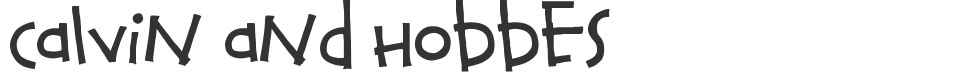 Calvin and Hobbes font preview