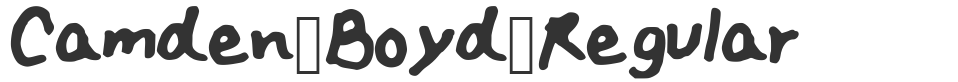 Camden_Boyd_Regular font preview