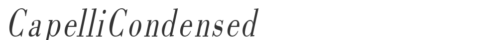 CapelliCondensed font preview