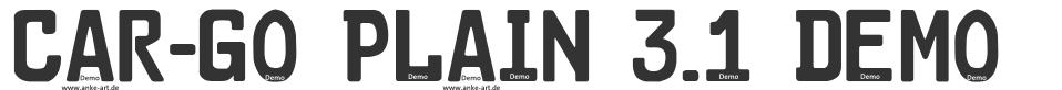 Car-Go Plain 3.1 Demo font preview