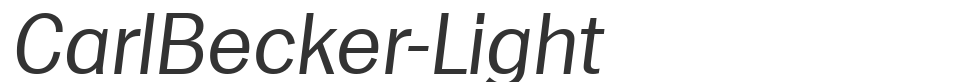 CarlBecker-Light font preview