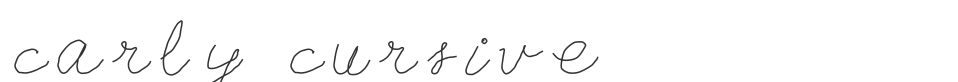 carly cursive font preview