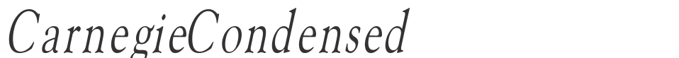 CarnegieCondensed font preview
