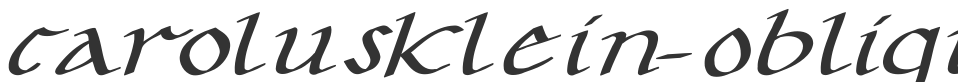 CarolusKlein-Oblique font preview