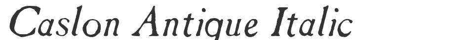 Caslon Antique Italic font preview