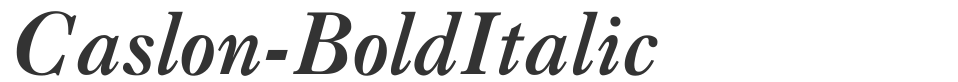 Caslon-BoldItalic font preview