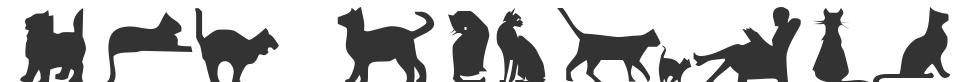 Cat Silhouettes font preview