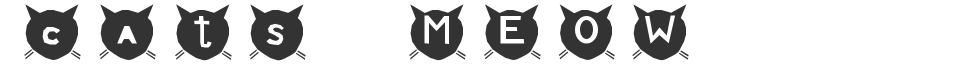 cats MEOW font preview