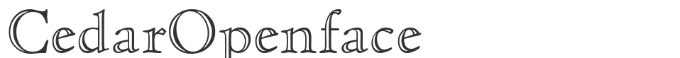 CedarOpenface font preview