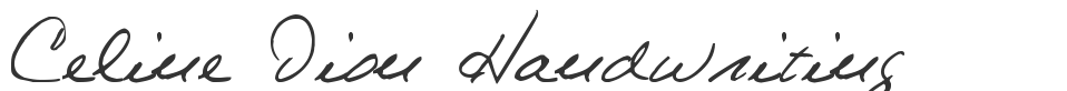 Celine Dion Handwriting font preview