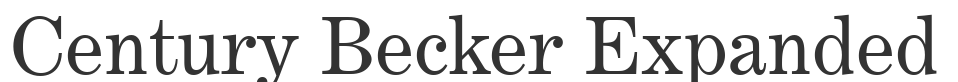 Century Becker Expanded font preview