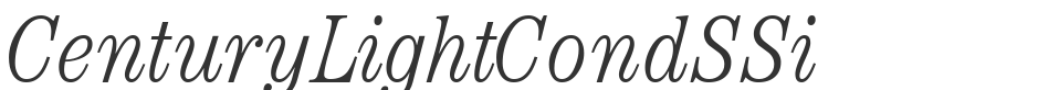 CenturyLightCondSSi font preview