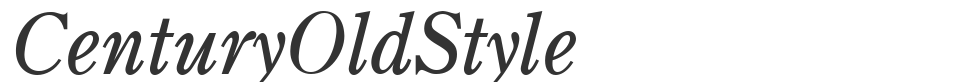 CenturyOldStyle font preview