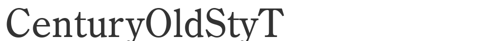CenturyOldStyT font preview