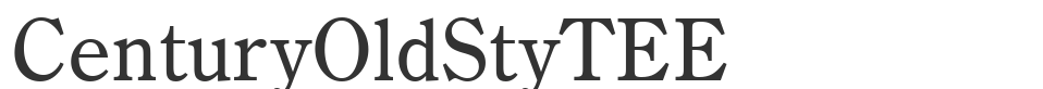 CenturyOldStyTEE font preview