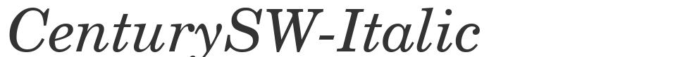 CenturySW-Italic font preview