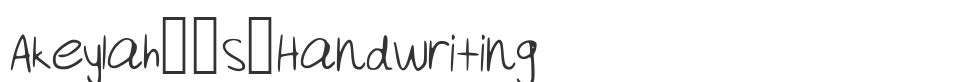 Akeylah__s_Handwriting font preview