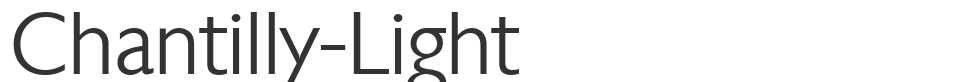 Chantilly-Light font preview