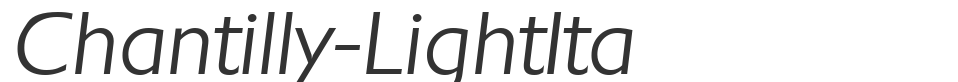 Chantilly-LightIta font preview