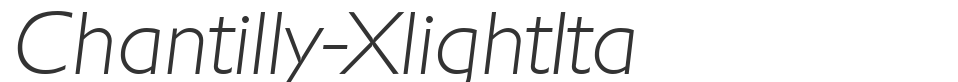 Chantilly-XlightIta font preview
