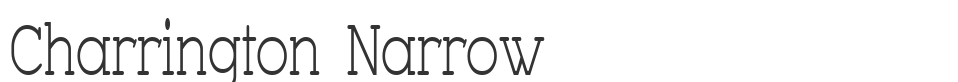 Charrington Narrow font preview