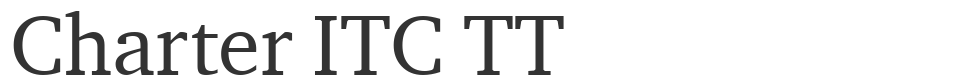 Charter ITC TT font preview