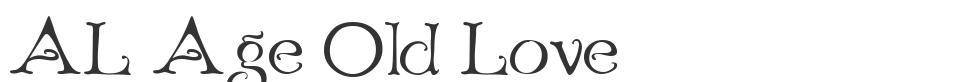 AL Age Old Love font preview