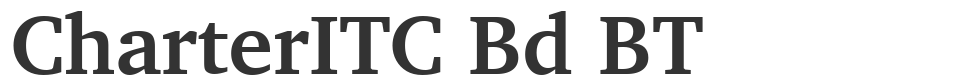 CharterITC Bd BT font preview