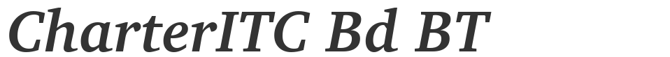CharterITC Bd BT font preview