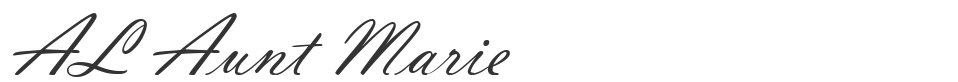 AL Aunt Marie font preview