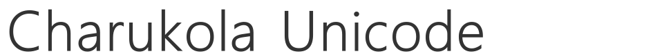 Charukola Unicode font preview