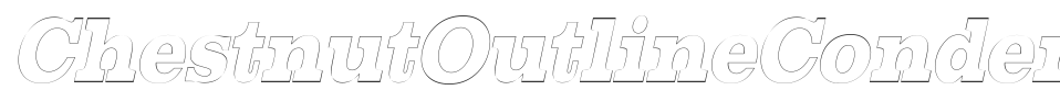 ChestnutOutlineCondensed font preview