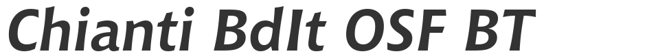 Chianti BdIt OSF BT font preview