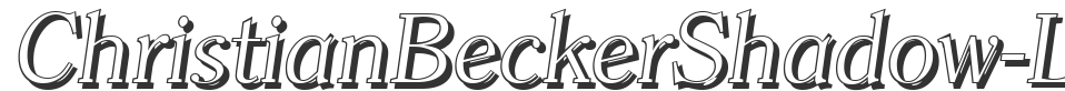 ChristianBeckerShadow-Light font preview