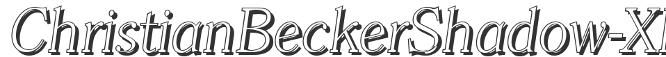 ChristianBeckerShadow-Xlight font preview
